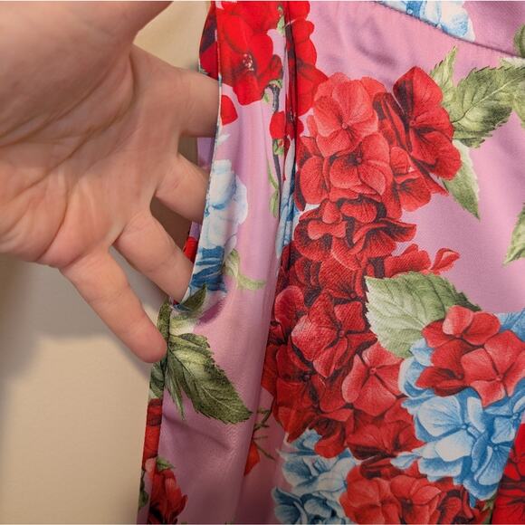 Rachel Zoe Floral Hydrangea Pantsuit Size Small - Picture 8 of 16